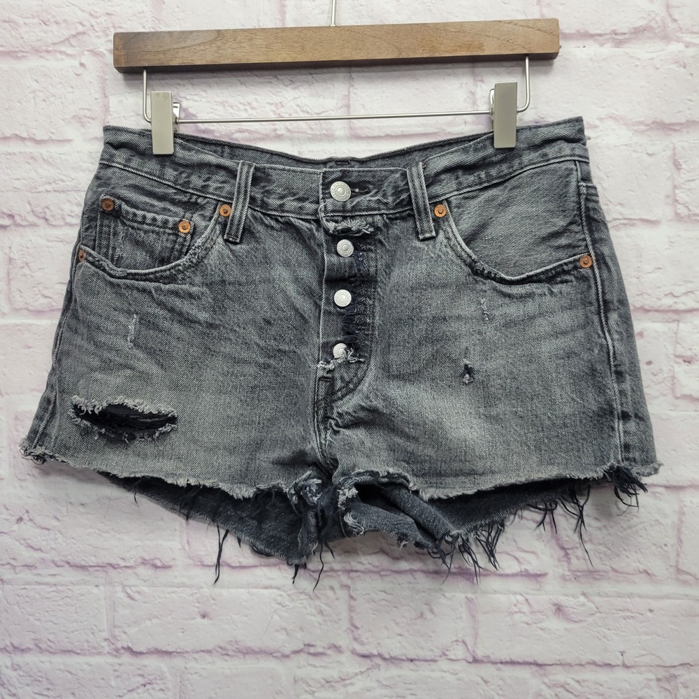 Levis 501 Cutoff Shorts‎ Sz 29 Fits 31 Distressed Indie Sleaze Grunge Skater